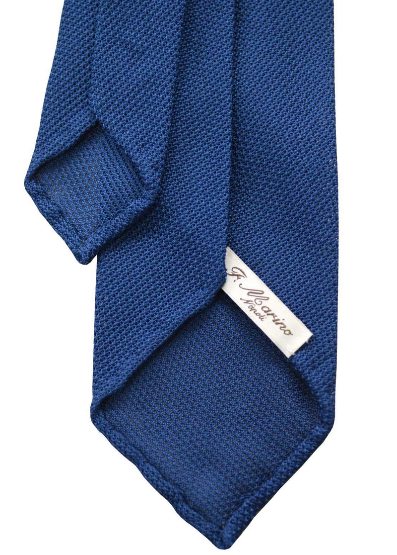 F. Marino garza fina silk grenadine tie, blue